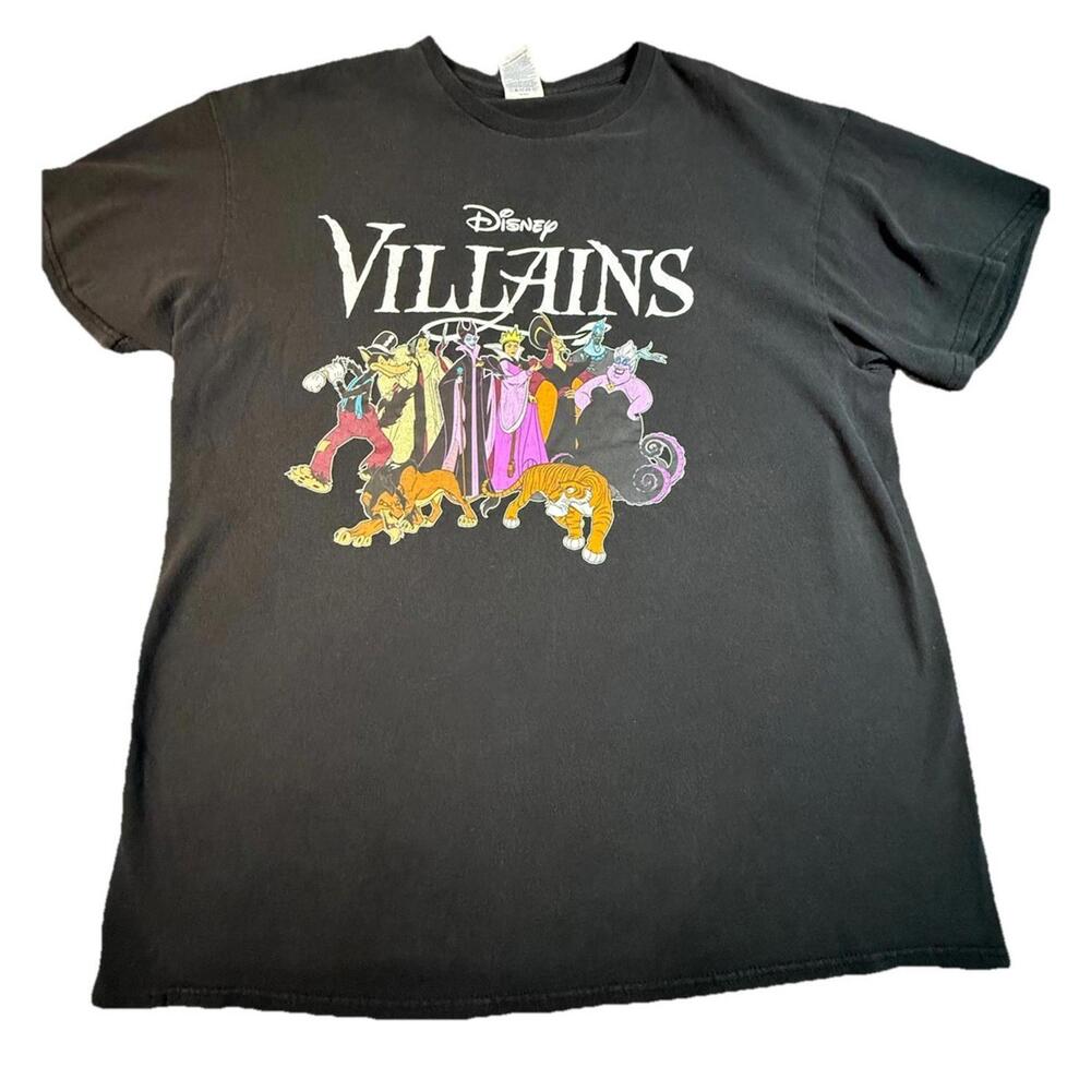 Disney Villians T-Shirt Delta PRO Large Black Maleficent Ursula Cruella Deville - Picture 1 of 3